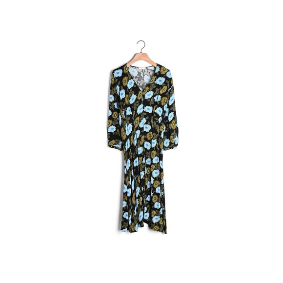 Sandro Dresses & Skirts - Sandro Paris Women's Dress Floral Size XL or Oversized M/L Midi Dress